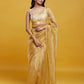 Gold Organza Saree Set