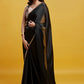 Black Cocktail Saree Set