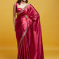 Red Cocktail Saree Set