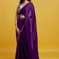 Purple Cocktail Saree Set