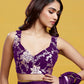 Purple Cocktail Saree Set