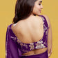 Purple Cocktail Saree Set