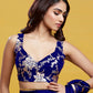 Navy Cocktail Saree Set