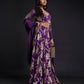 Purple Backless Vark Lehenga Set