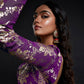 Purple Backless Vark Lehenga Set