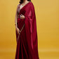 Maroon Cocktail Saree