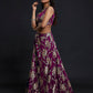 Maroon Vark Sleeveless Lehenga Set