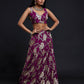 Maroon Vark Sleeveless Lehenga Set