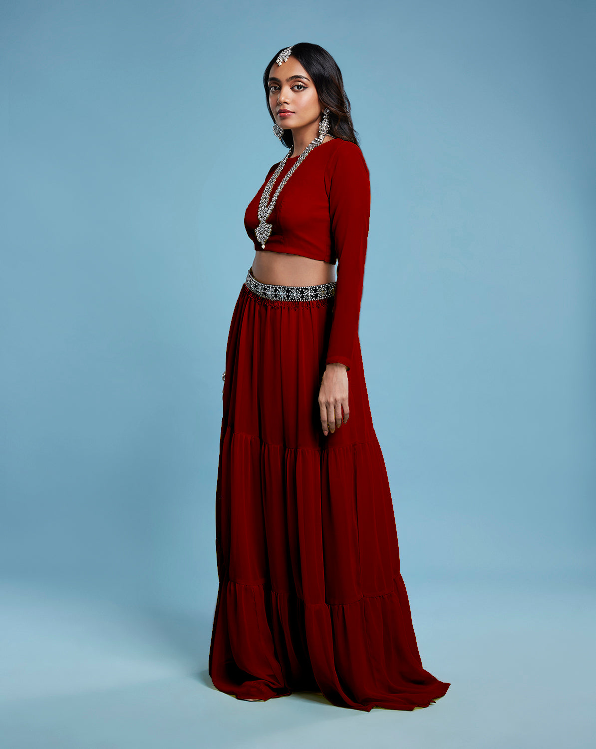 Maroon Lehenga Set