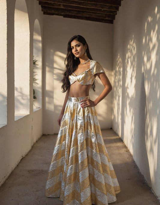 Orin Gota Lehenga Set