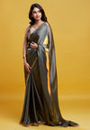 Silver Embroidered Saree Set