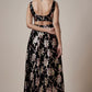 Black Recycled Polyester Foil Printed Lehenga Set