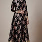 Black Recycled Polyester Foil Printed Lehenga Set