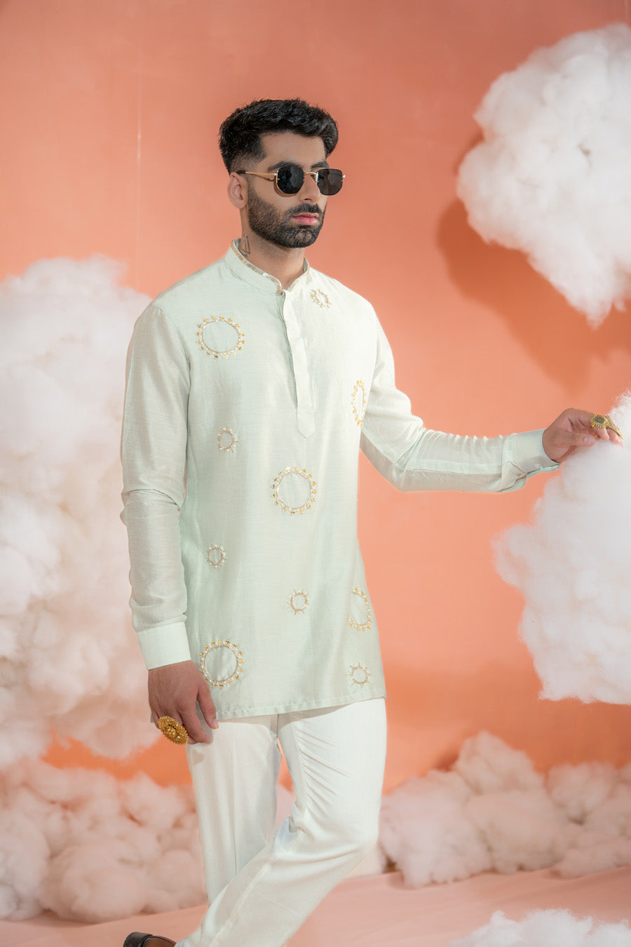 Circle Booti Short kurta set