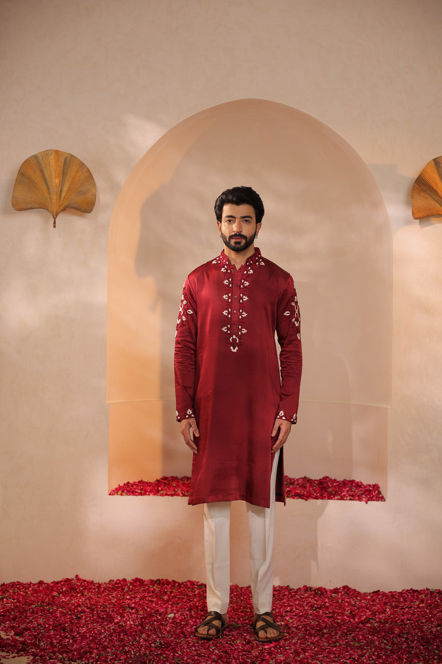 Abhyuday Maroon Kurta Set